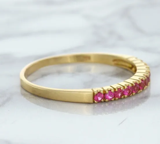 0.35ctw Round Pink Sapphire Ring in 18K Rose Gold