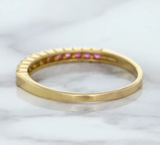 0.35ctw Round Pink Sapphire Ring in 18K Rose Gold