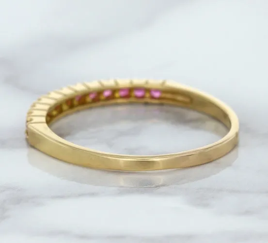 0.35ctw Round Pink Sapphire Ring in 18K Rose Gold