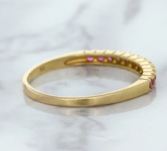 0.35ctw Round Pink Sapphire Ring in 18K Rose Gold