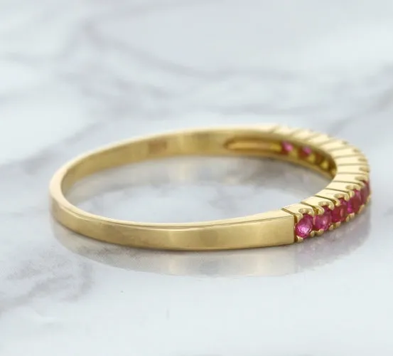 0.35ctw Round Pink Sapphire Ring in 18K Rose Gold