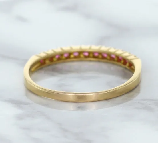 0.35ctw Round Pink Sapphire Ring in 18K Rose Gold