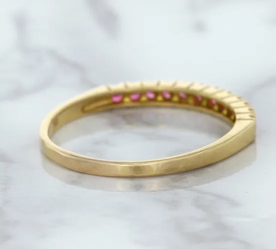 0.35ctw Round Pink Sapphire Ring in 18K Rose Gold