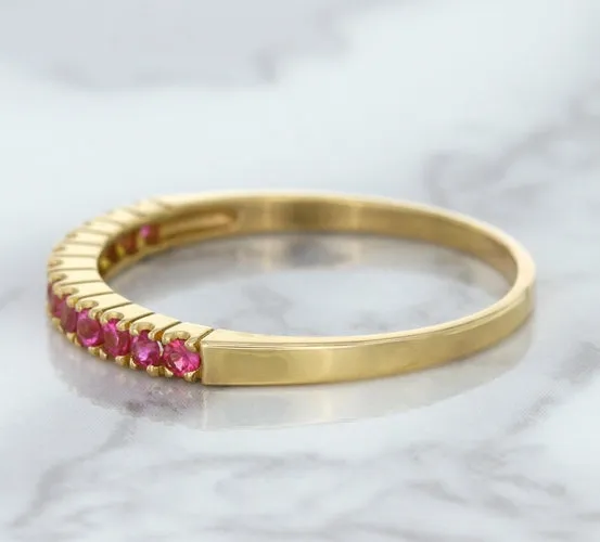 0.35ctw Round Pink Sapphire Ring in 18K Rose Gold
