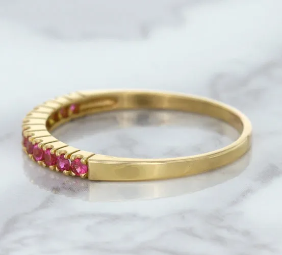 0.35ctw Round Pink Sapphire Ring in 18K Rose Gold