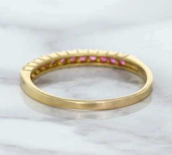 0.35ctw Round Pink Sapphire Ring in 18K Rose Gold