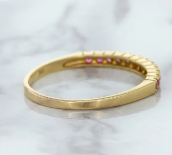0.35ctw Round Pink Sapphire Ring in 18K Rose Gold