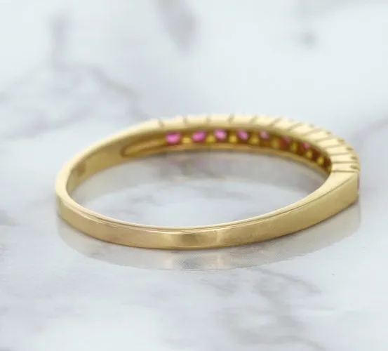 0.35ctw Round Pink Sapphire Ring in 18K Rose Gold