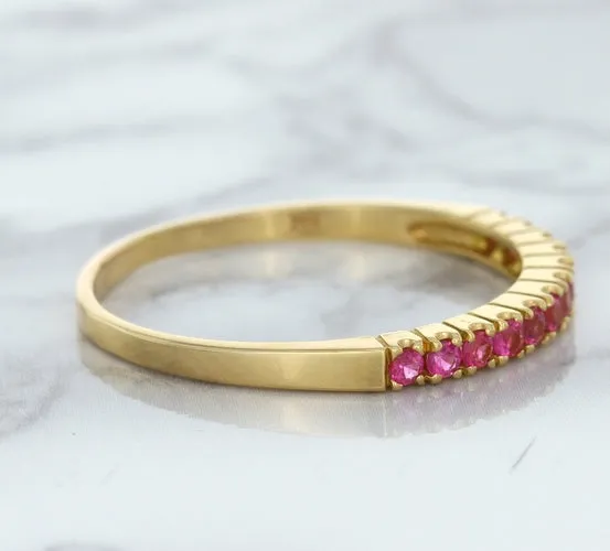 0.35ctw Round Pink Sapphire Ring in 18K Rose Gold