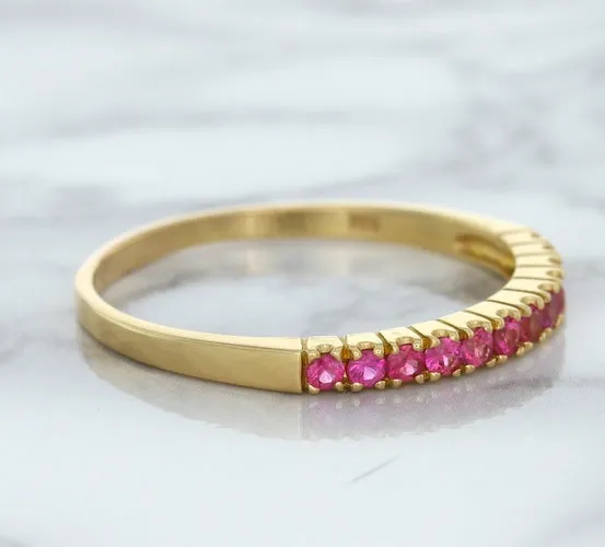 0.35ctw Round Pink Sapphire Ring in 18K Rose Gold