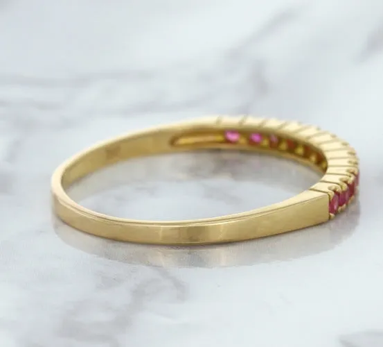 0.35ctw Round Pink Sapphire Ring in 18K Rose Gold