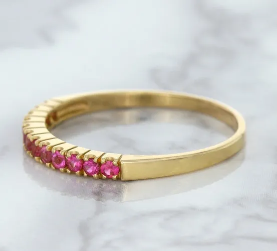 0.35ctw Round Pink Sapphire Ring in 18K Rose Gold