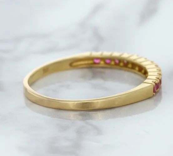 0.35ctw Round Pink Sapphire Ring in 18K Rose Gold