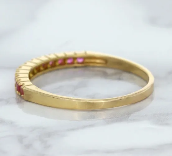 0.35ctw Round Pink Sapphire Ring in 18K Rose Gold