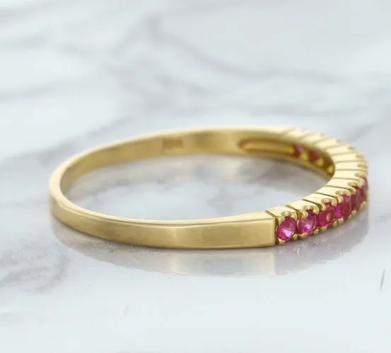 0.35ctw Round Pink Sapphire Ring in 18K Rose Gold
