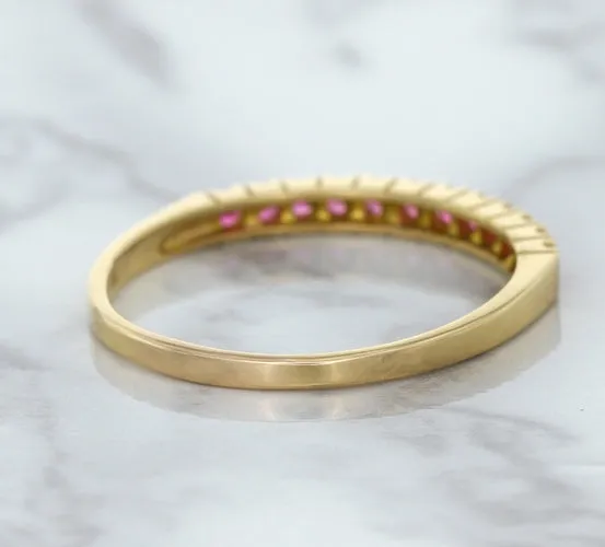 0.35ctw Round Pink Sapphire Ring in 18K Rose Gold