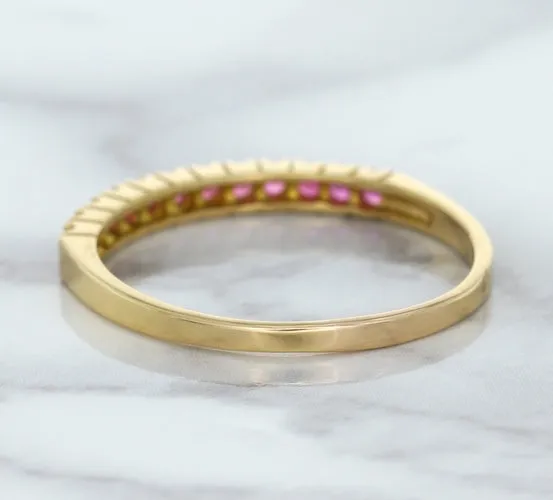 0.35ctw Round Pink Sapphire Ring in 18K Rose Gold