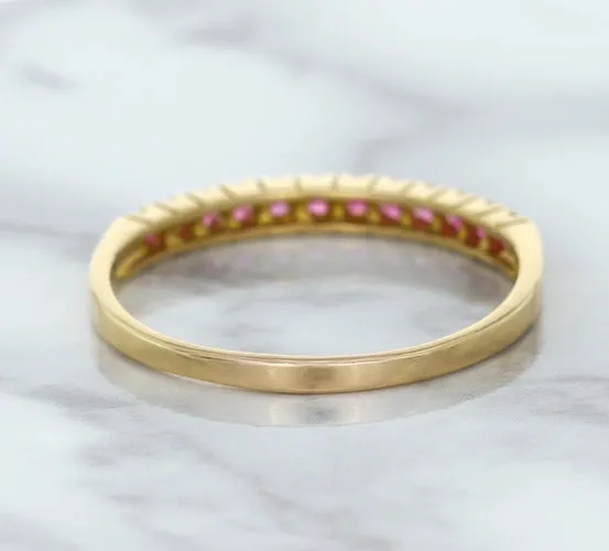 0.35ctw Round Pink Sapphire Ring in 18K Rose Gold