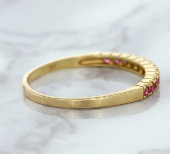 0.35ctw Round Pink Sapphire Ring in 18K Rose Gold