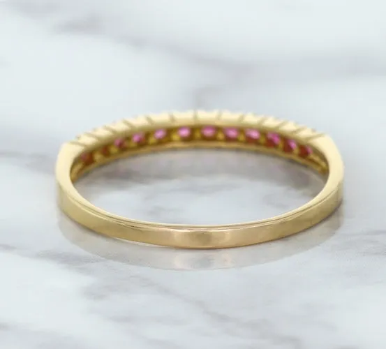 0.35ctw Round Pink Sapphire Ring in 18K Rose Gold