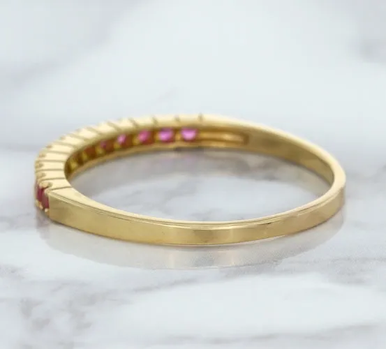 0.35ctw Round Pink Sapphire Ring in 18K Rose Gold