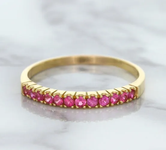 0.35ctw Round Pink Sapphire Ring in 18K Rose Gold