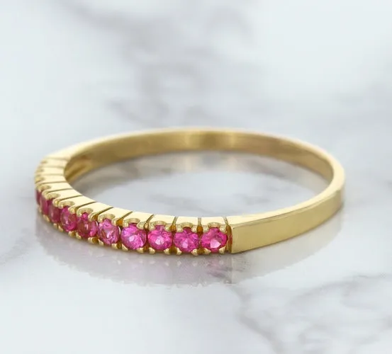 0.35ctw Round Pink Sapphire Ring in 18K Rose Gold