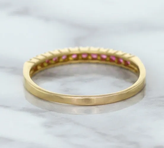 0.35ctw Round Pink Sapphire Ring in 18K Rose Gold