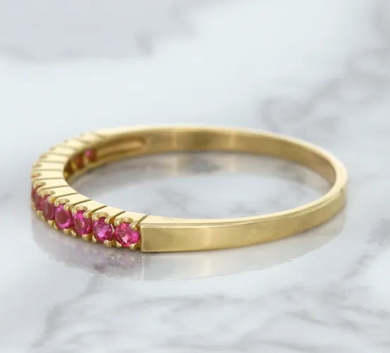 0.35ctw Round Pink Sapphire Ring in 18K Rose Gold