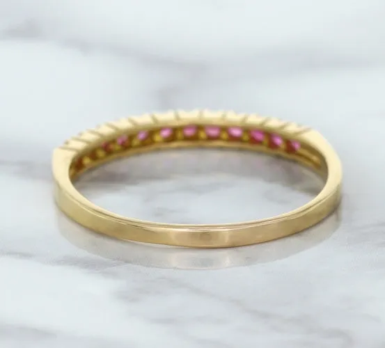 0.35ctw Round Pink Sapphire Ring in 18K Rose Gold