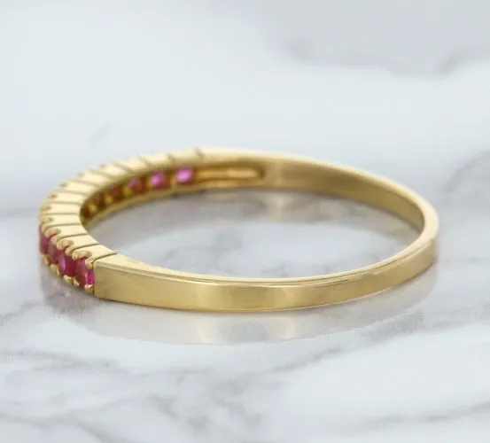 0.35ctw Round Pink Sapphire Ring in 18K Rose Gold