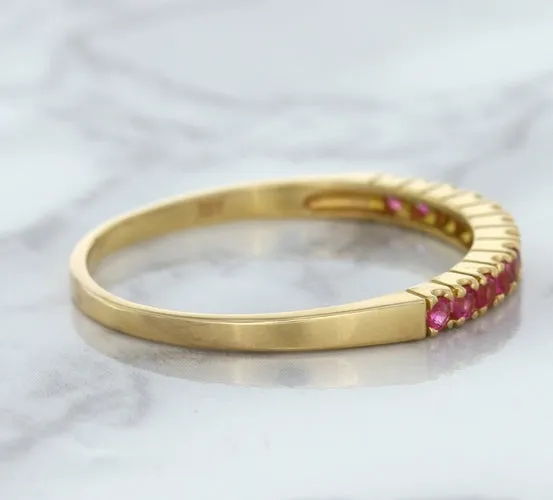 0.35ctw Round Pink Sapphire Ring in 18K Rose Gold