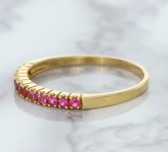 0.35ctw Round Pink Sapphire Ring in 18K Rose Gold