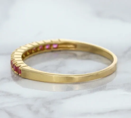 0.35ctw Round Pink Sapphire Ring in 18K Rose Gold
