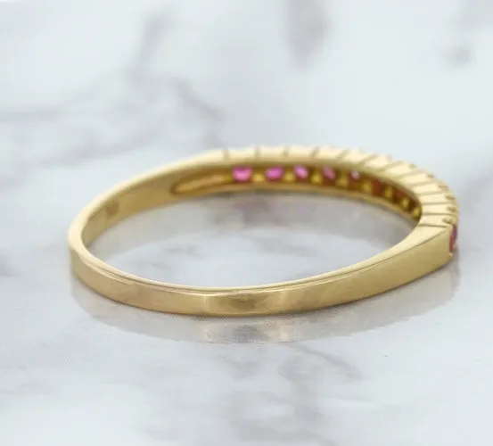 0.35ctw Round Pink Sapphire Ring in 18K Rose Gold