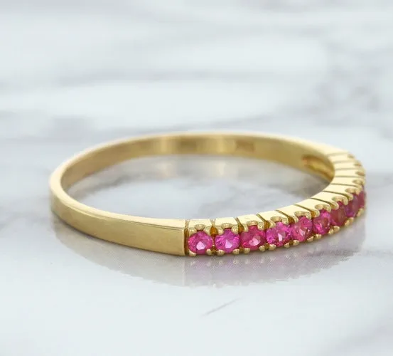 0.35ctw Round Pink Sapphire Ring in 18K Rose Gold