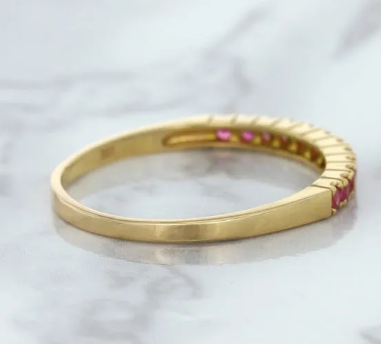 0.35ctw Round Pink Sapphire Ring in 18K Rose Gold