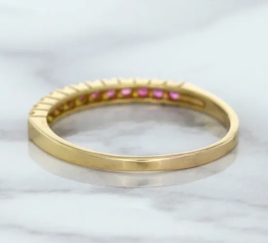 0.35ctw Round Pink Sapphire Ring in 18K Rose Gold