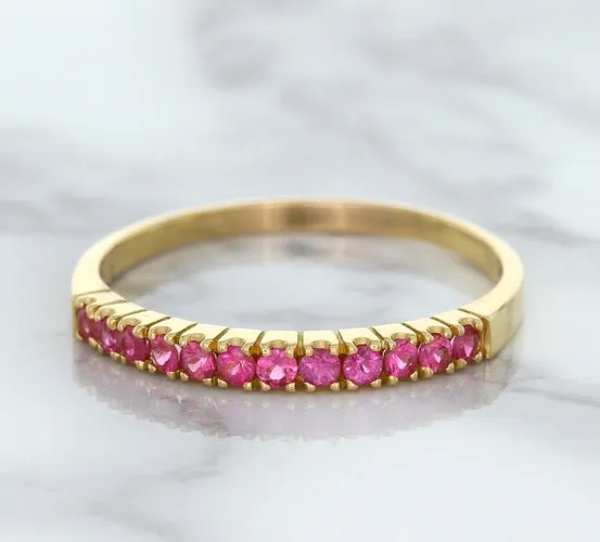 0.35ctw Round Pink Sapphire Ring in 18K Rose Gold