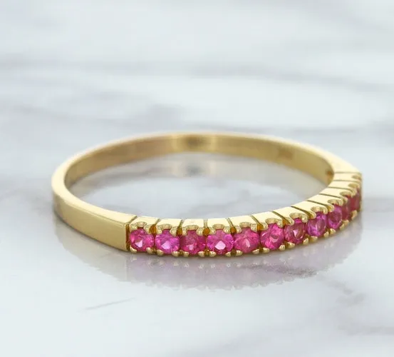 0.35ctw Round Pink Sapphire Ring in 18K Rose Gold