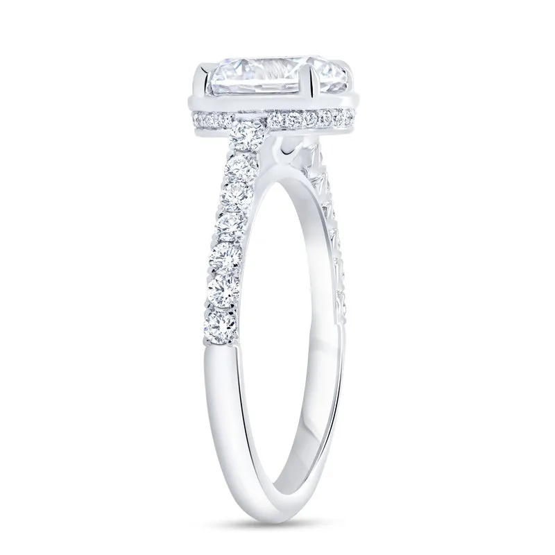 0.42ctw Round Halo Engagement Ring