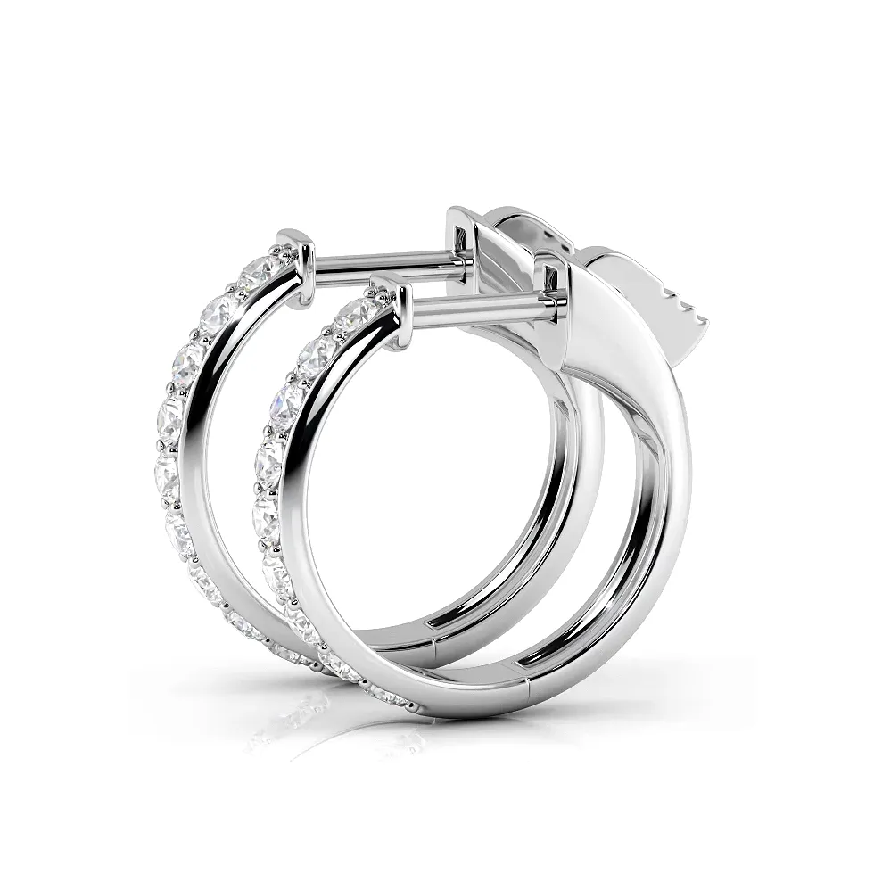 0.50 ctw. Round Brilliant Cut Huggie Hoop earrings