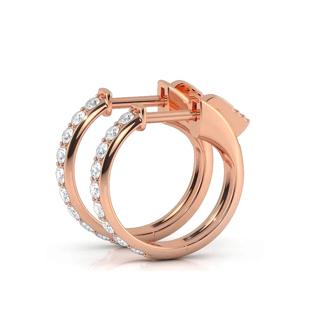 0.50 ctw. Round Brilliant Cut Huggie Hoop earrings