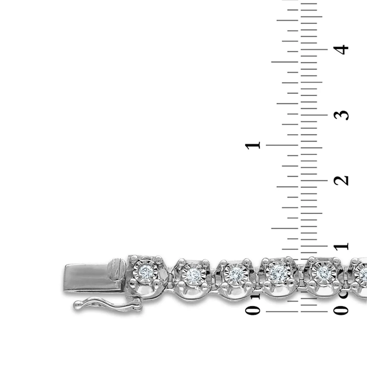 1 CTW Natural Diamond 7.5-inch Tennis Bracelet in Sterling Silver