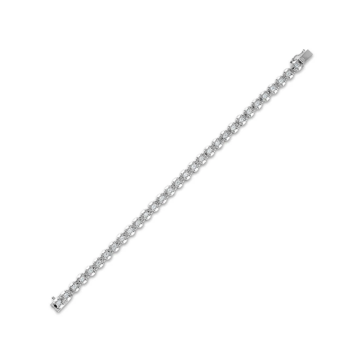 1 CTW Natural Diamond 7.5-inch Tennis Bracelet in Sterling Silver