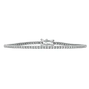 1.07 Carat Natural Diamond Tennis Bracelet G SI 14K White Gold 7.5''