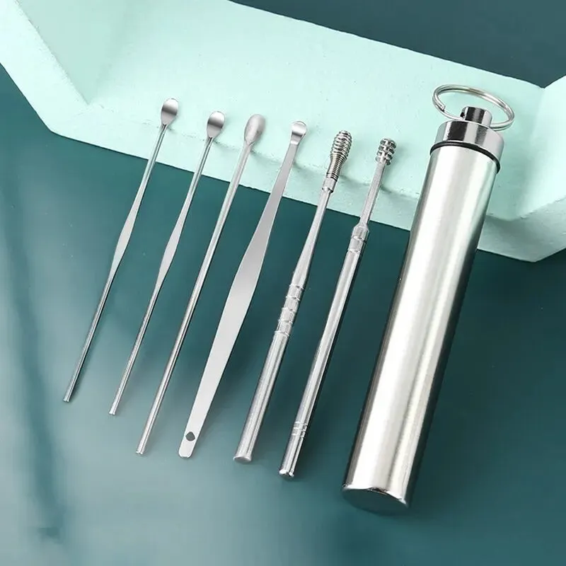 12-Piece Stainless Steel Earpick Set – Spiral Wax Remover & Ear Digging Tool Kit