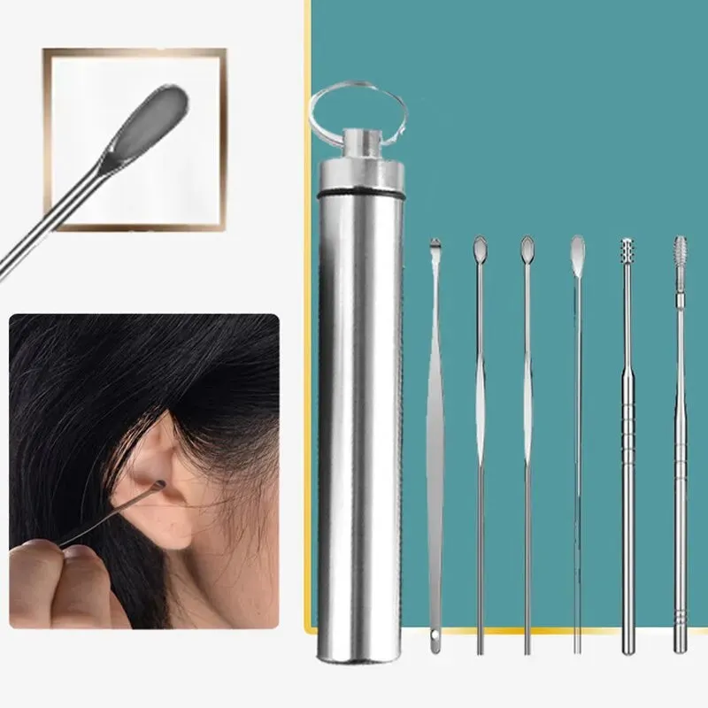 12-Piece Stainless Steel Earpick Set – Spiral Wax Remover & Ear Digging Tool Kit