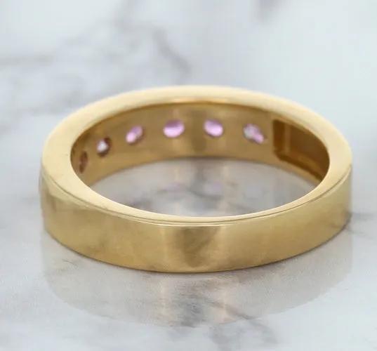 1.23ctw Round Pink Sapphire Ring in 18K Rose Gold