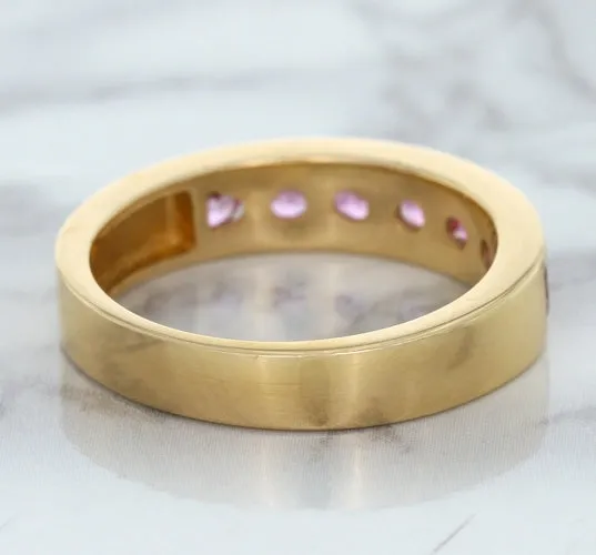 1.23ctw Round Pink Sapphire Ring in 18K Rose Gold